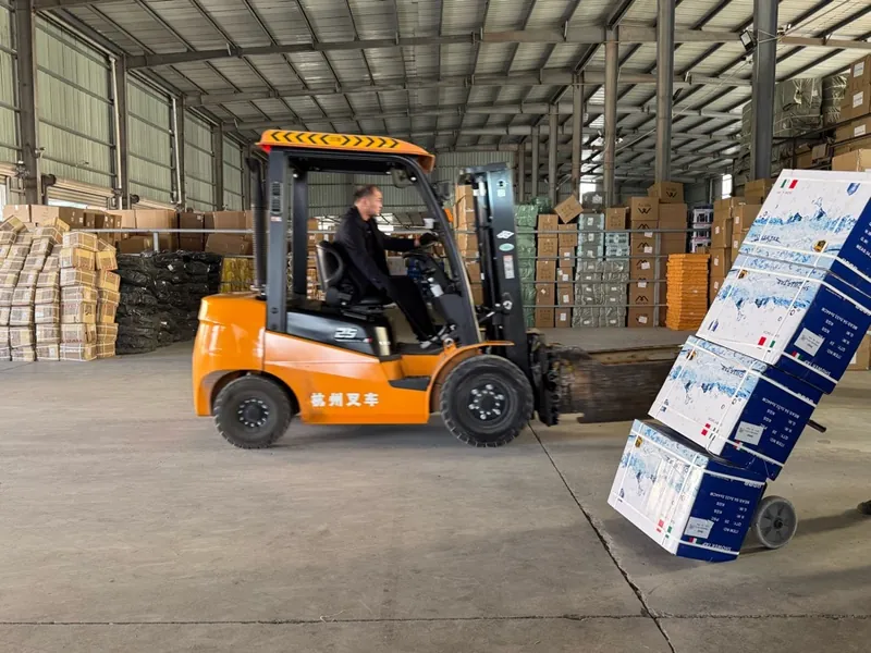 Sourced goods on warehouse shelves